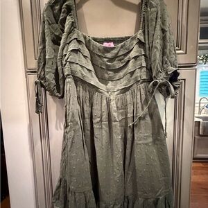 Francesca's Collections Olive Textured Dress